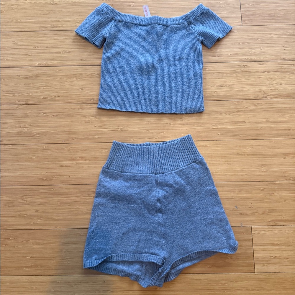Capezio Knit top and shorts. Size XS